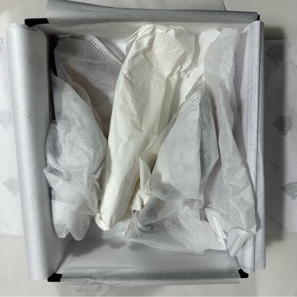 LITA BY CIARA Womens Sandals EU 40 Silver Solid Square Toe Leather Slide Formal - Picture 15 of 15